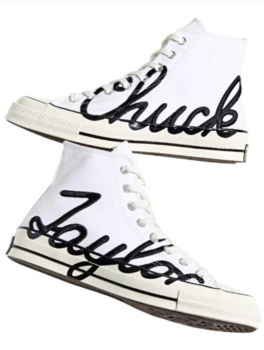 Converse Chuck 70 High 'Scripted Signature Print - White Egret' Size 7